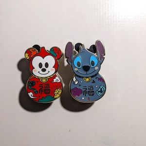 Disney Mickey and Stitch Chinese New Year Collectors Pins.